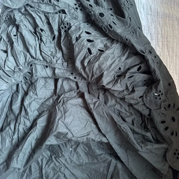 JCrew Midi Black Eyelet Dress 2T - Picture 4 of 8